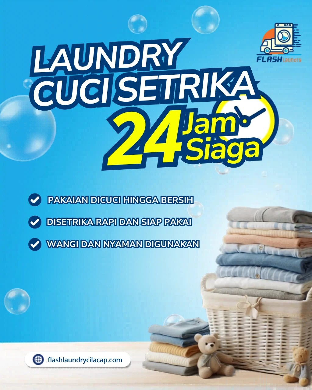 Asri Laundry: Solusi Cuci Cerah di Jantung Cilacap
